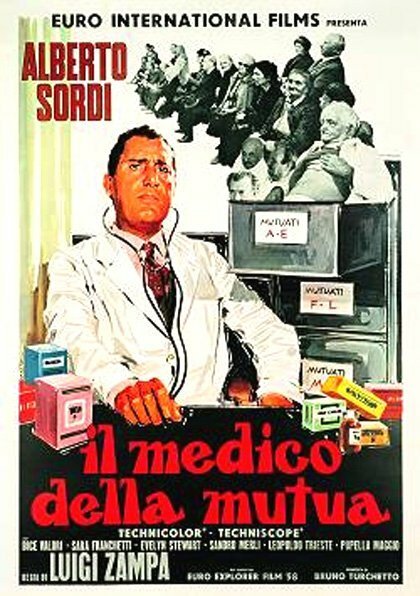 Смотреть фильм Врач страховой кассы / Il medico della mutua (1968) онлайн в хорошем качестве SATRip