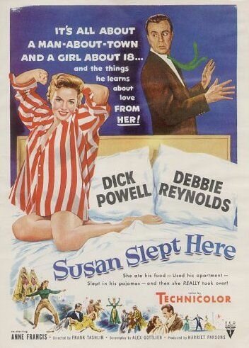 Смотреть фильм Здесь спала Сьюзен / Susan Slept Here (1954) онлайн в хорошем качестве SATRip