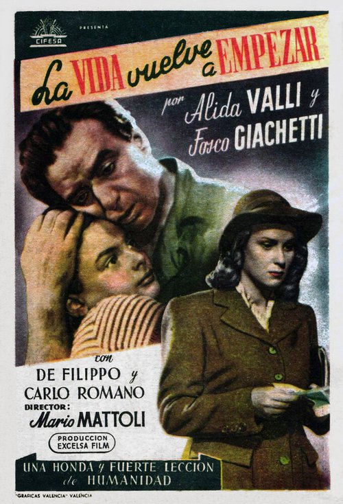 Смотреть фильм Жизнь начинается снова / La vita ricomincia (1945) онлайн в хорошем качестве SATRip
