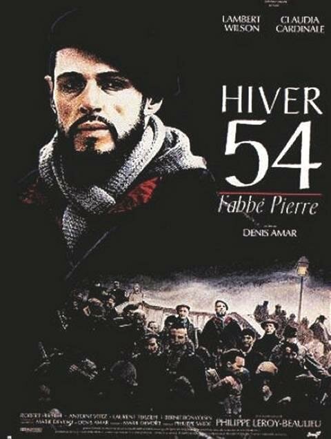 Смотреть фильм Зима 54, аббат Пьер / Hiver 54, l'abbé Pierre (1989) онлайн в хорошем качестве SATRip