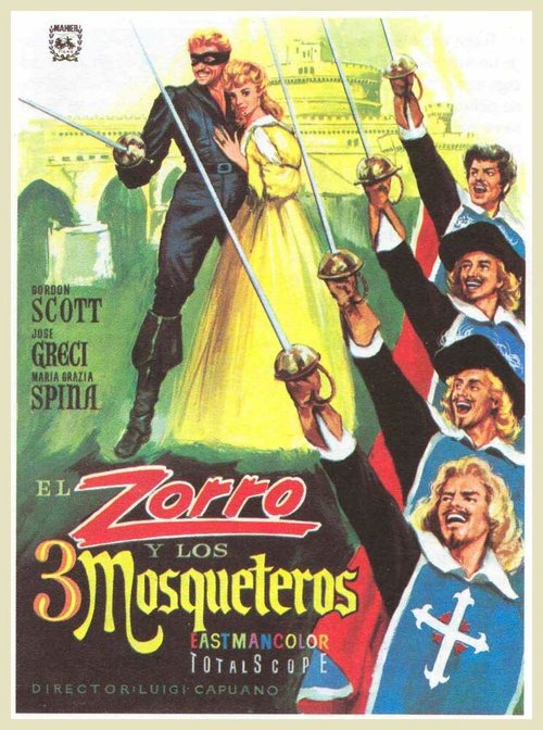 Смотреть фильм Зорро и три мушкетера / Zorro e i tre moschettieri (1963) онлайн в хорошем качестве SATRip