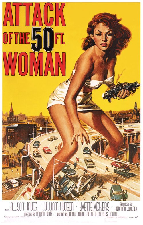 Смотреть фильм Атака 50-футовой женщины / Attack of the 50 Foot Woman (1958) онлайн в хорошем качестве SATRip