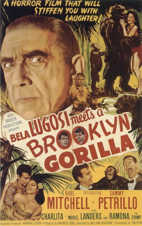 Смотреть фильм Бела Лугоши знакомится с бруклинской гориллой / Bela Lugosi Meets a Brooklyn Gorilla (1952) онлайн в хорошем качестве SATRip