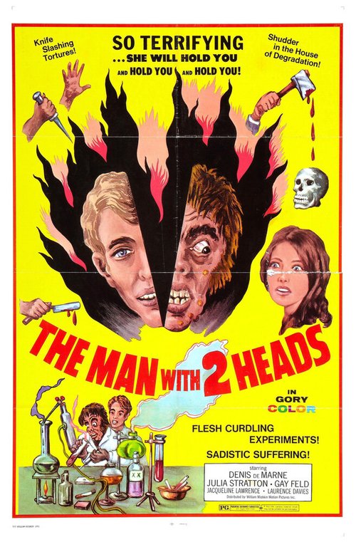 Смотреть фильм Человек с двумя головами / The Man with Two Heads (1972) онлайн в хорошем качестве SATRip
