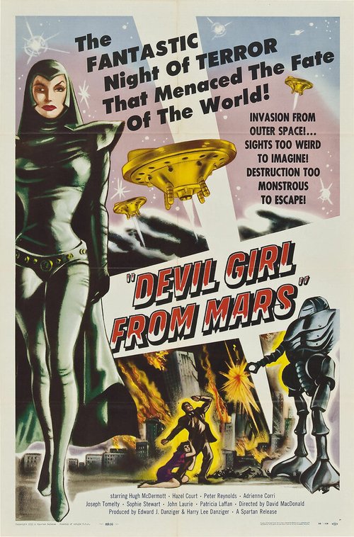 Смотреть фильм Дьяволица с Марса / Devil Girl from Mars (1954) онлайн в хорошем качестве SATRip