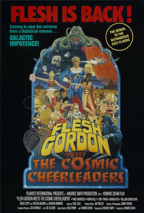 Смотреть фильм Флеш Гордон 2 / Flesh Gordon Meets the Cosmic Cheerleaders (1990) онлайн в хорошем качестве HDRip