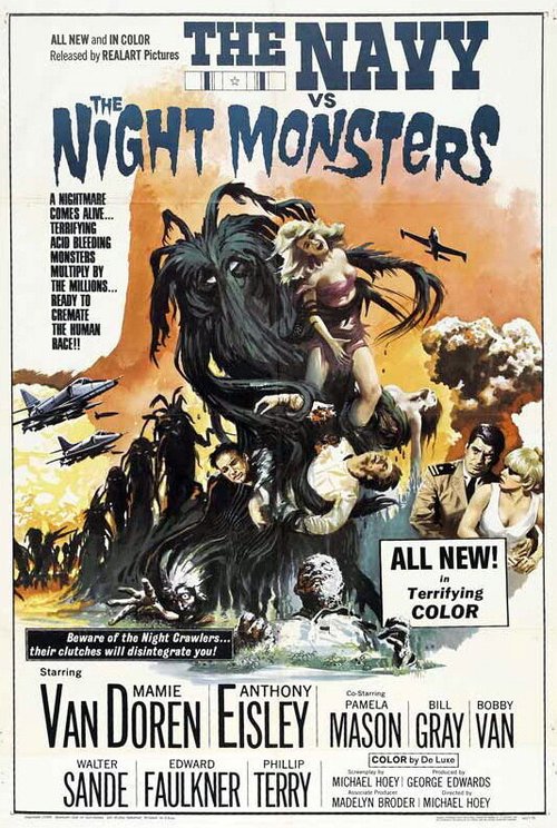 Смотреть фильм Флот против ночных чудовищ / The Navy vs. the Night Monsters (1966) онлайн в хорошем качестве SATRip