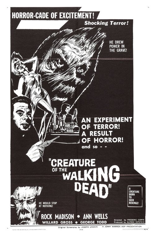 Смотреть фильм Ходячий труп / Creature of the Walking Dead (1965) онлайн в хорошем качестве SATRip