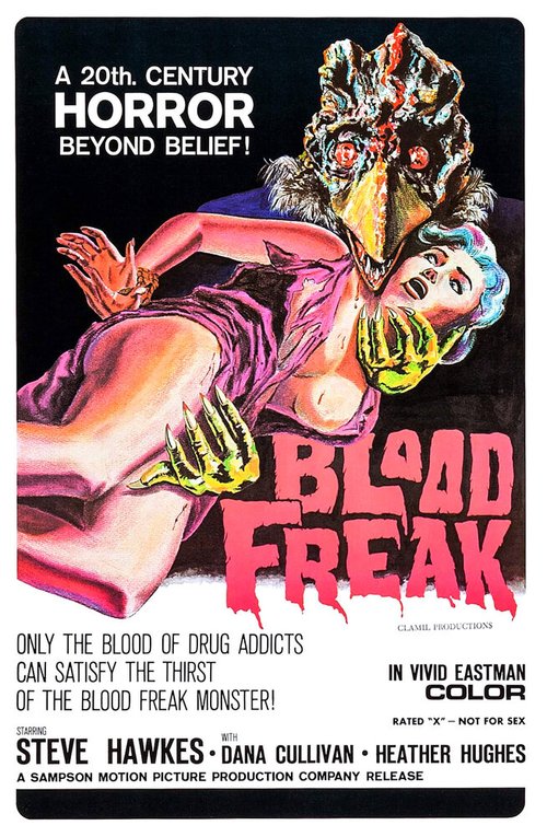 Смотреть фильм Кровавый урод / Blood Freak (1972) онлайн в хорошем качестве SATRip