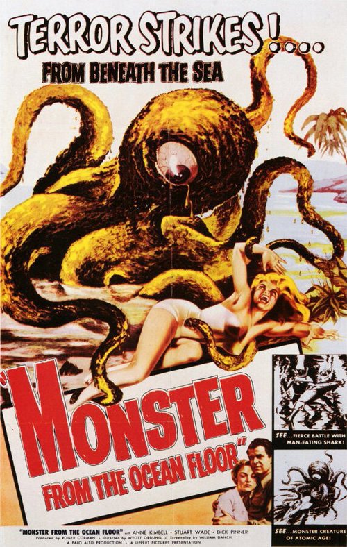 Смотреть фильм Монстр со дна океана / Monster from the Ocean Floor (1954) онлайн в хорошем качестве SATRip