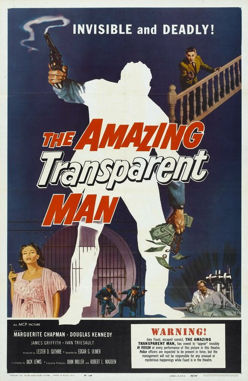 Смотреть фильм Необычайно прозрачный человек / The Amazing Transparent Man (1960) онлайн в хорошем качестве SATRip