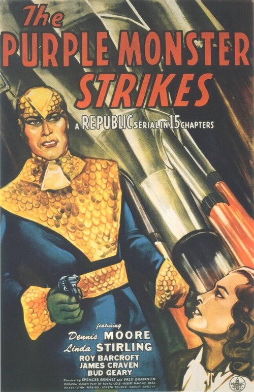 Смотреть фильм Пурпурный монстр атакует / The Purple Monster Strikes (1945) онлайн в хорошем качестве SATRip