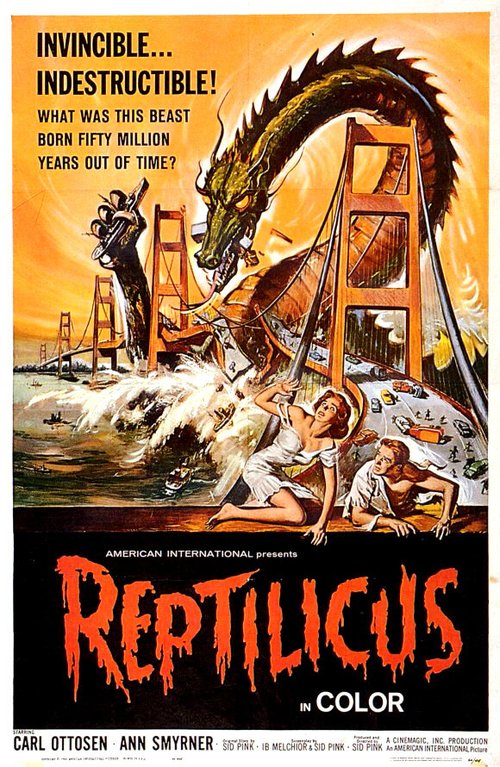 Смотреть фильм Рептиликус / Reptilicus (1961) онлайн в хорошем качестве SATRip