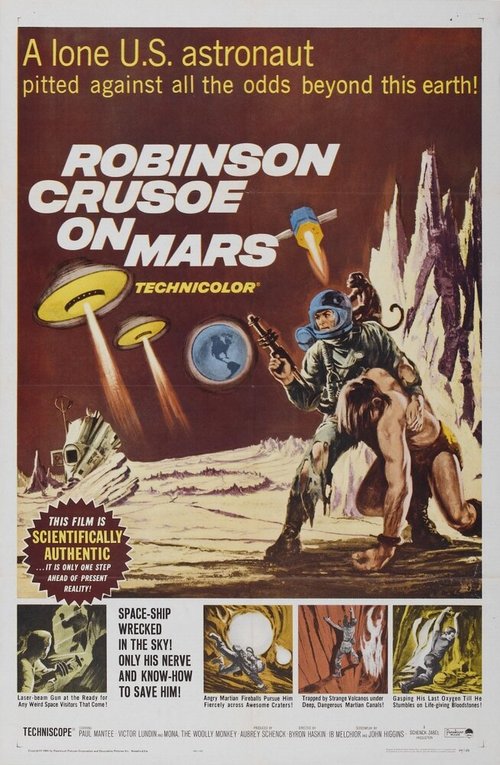 Смотреть фильм Робинзон Крузо на Марсе / Robinson Crusoe on Mars (1964) онлайн в хорошем качестве SATRip