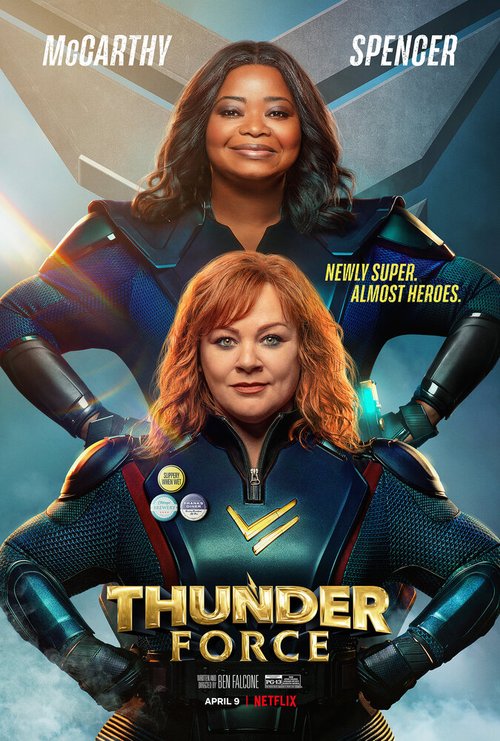 Смотреть фильм Сила грома / Thunder Force (2021) онлайн в хорошем качестве HDRip