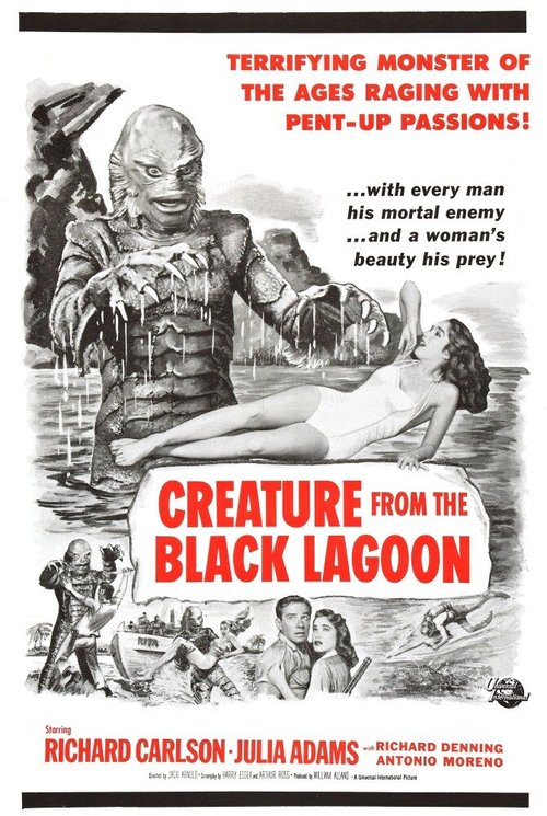 Смотреть фильм Тварь из Чёрной Лагуны / Creature from the Black Lagoon (1954) онлайн в хорошем качестве SATRip