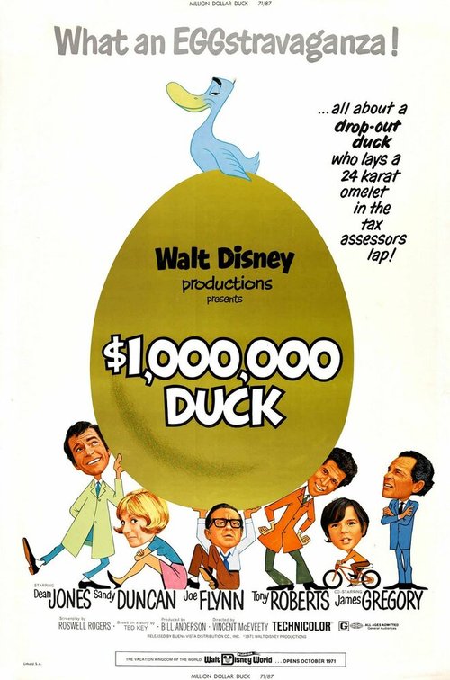 Смотреть фильм Утка за миллион долларов / The Million Dollar Duck (1971) онлайн в хорошем качестве SATRip