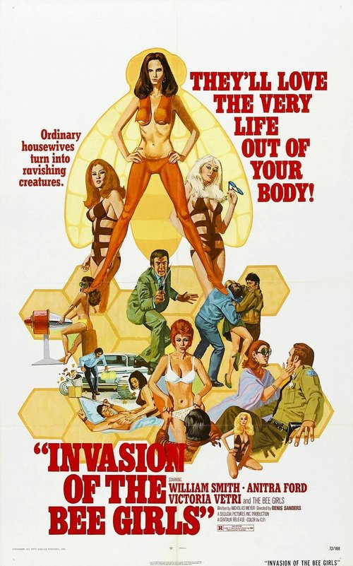 Смотреть фильм Вторжение девушек-пчел / Invasion of the Bee Girls (1973) онлайн в хорошем качестве SATRip