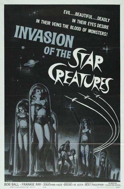 Смотреть фильм Вторжение космических существ / Invasion of the Star Creatures (1962) онлайн в хорошем качестве SATRip