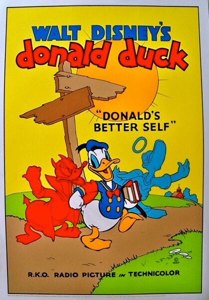 Смотреть фильм Дональд с лучшей стороны / Donald's Better Self (1938) онлайн 