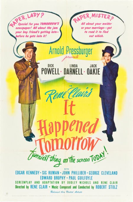 Смотреть фильм Это случилось завтра / It Happened Tomorrow (1944) онлайн в хорошем качестве SATRip
