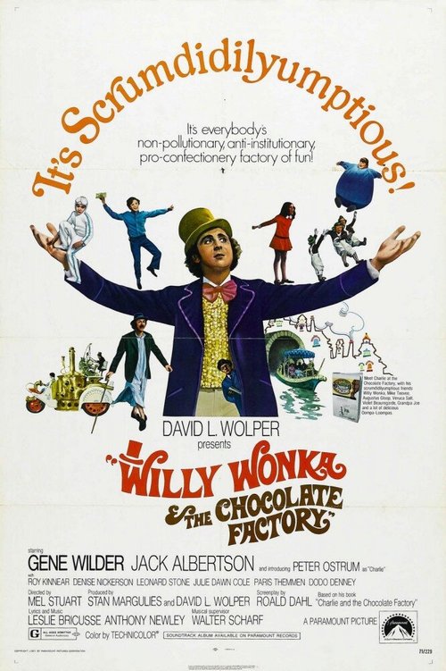 Смотреть фильм Вилли Вонка и шоколадная фабрика / Willy Wonka & the Chocolate Factory (1971) онлайн в хорошем качестве SATRip