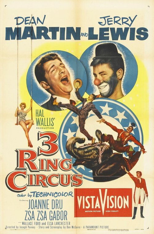 Смотреть фильм Цирк с тремя аренами / 3 Ring Circus (1954) онлайн в хорошем качестве SATRip
