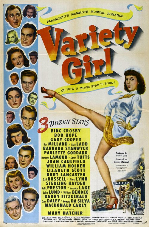 Смотреть фильм Девушка из варьете / Variety Girl (1947) онлайн в хорошем качестве SATRip
