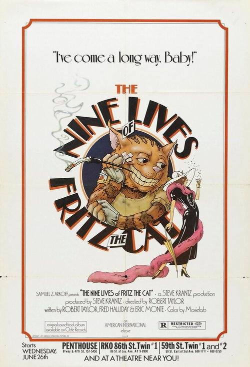 Смотреть фильм Девять жизней кота Фрица / The Nine Lives of Fritz the Cat (1974) онлайн в хорошем качестве SATRip