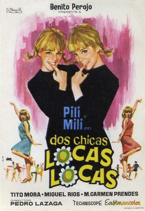 Смотреть фильм Две сумасшедшие, сумасшедшие девчонки... / Dos chicas locas, locas... (1965) онлайн в хорошем качестве SATRip
