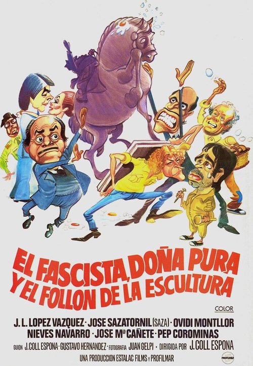 Смотреть фильм El fascista, doña Pura y el follón de la escultura (1983) онлайн в хорошем качестве SATRip