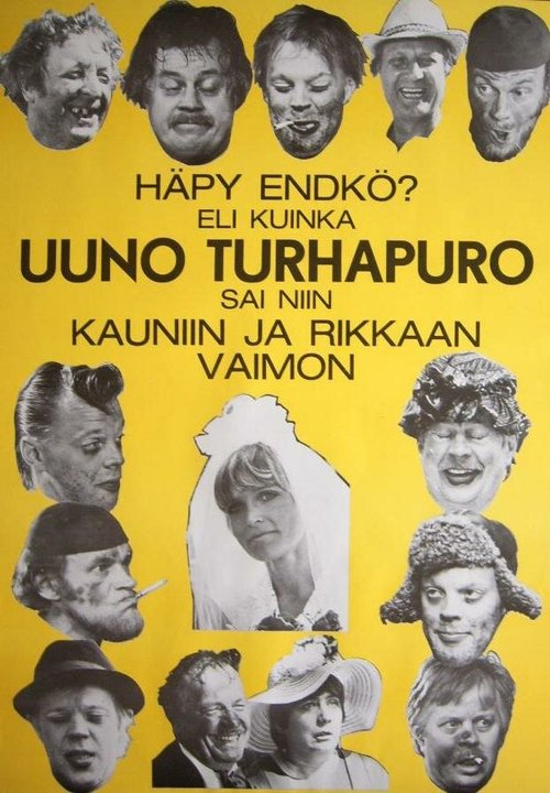 Смотреть фильм Häpy endkö? Eli kuinka Uuno Turhapuro sai niin kauniin ja rikkaan vaimon (1977) онлайн в хорошем качестве SATRip
