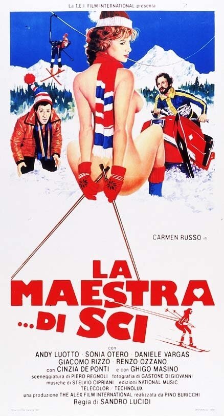 Смотреть фильм Инструкторша... по лыжам / La maestra di sci (1981) онлайн в хорошем качестве SATRip