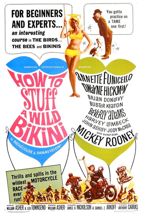 Смотреть фильм Как справиться с диким бикини / How to Stuff a Wild Bikini (1965) онлайн в хорошем качестве SATRip