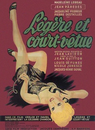 Смотреть фильм Легко и коротко одета / Légère et court vêtue (1953) онлайн в хорошем качестве SATRip