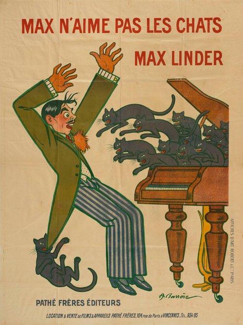 Смотреть фильм Макс не любит кошек / Max n'aime pas les chats (1913) онлайн 
