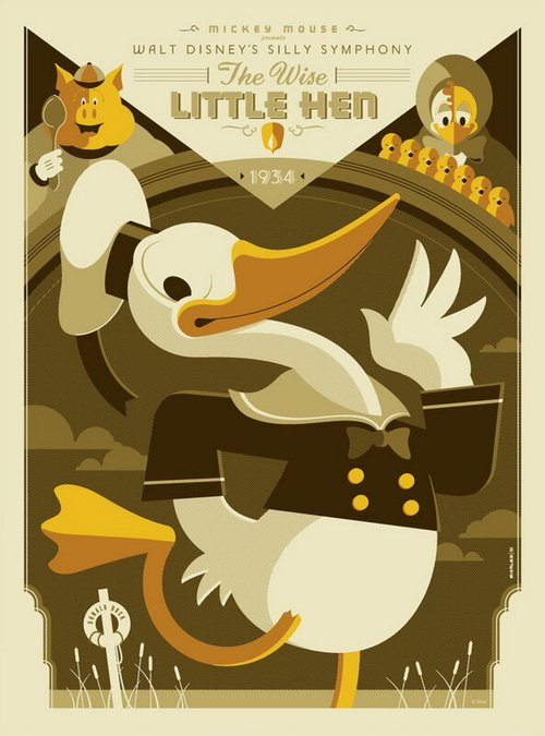 Смотреть фильм Маленькая мудрая курочка / The Wise Little Hen (1934) онлайн 
