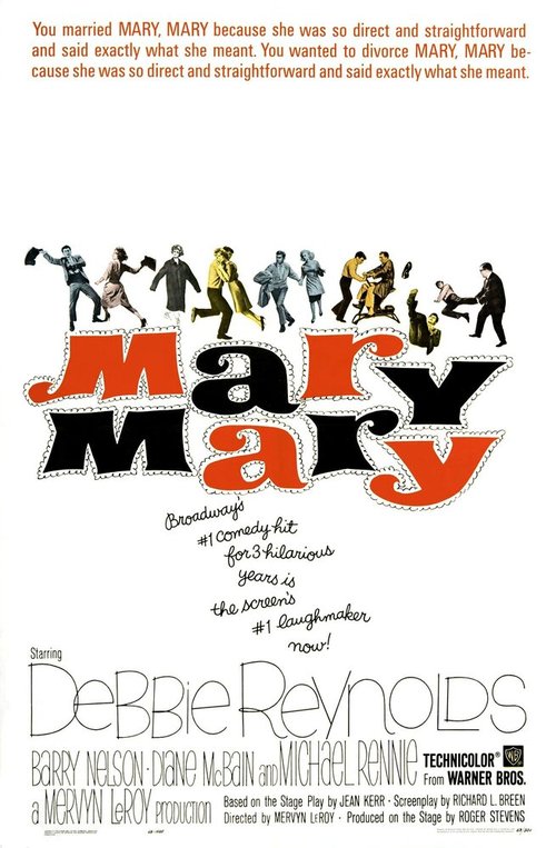 Смотреть фильм Мэри, Мэри / Mary, Mary (1963) онлайн в хорошем качестве SATRip