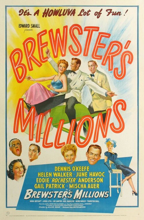 Смотреть фильм Миллионы Брюстера / Brewster's Millions (1945) онлайн в хорошем качестве SATRip