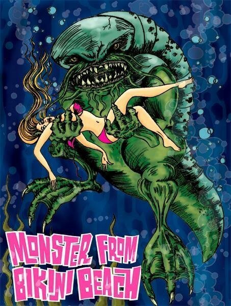 Смотреть фильм Монстр с пляжа бикини / Monster from Bikini Beach (2008) онлайн в хорошем качестве HDRip