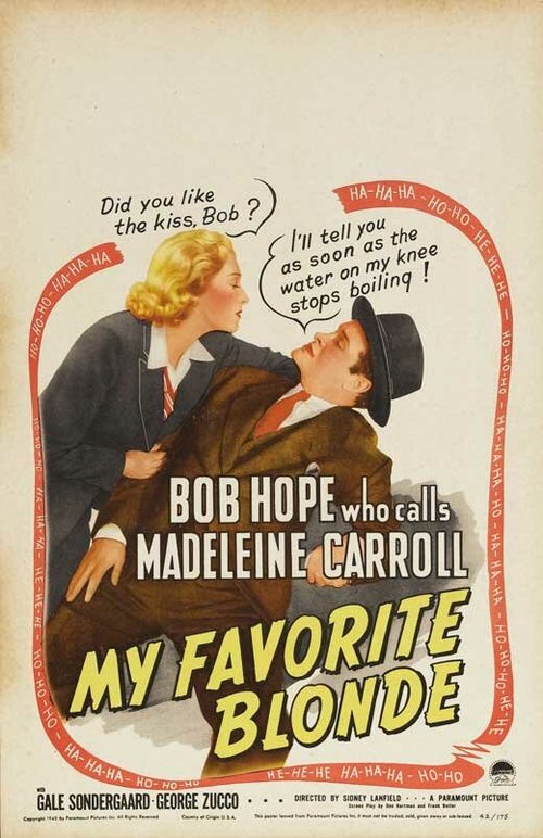 Смотреть фильм Моя любимая блондинка / My Favorite Blonde (1942) онлайн в хорошем качестве SATRip