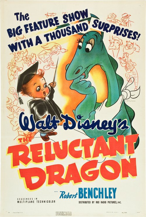 Смотреть фильм Несговорчивый дракон / The Reluctant Dragon (1941) онлайн в хорошем качестве SATRip