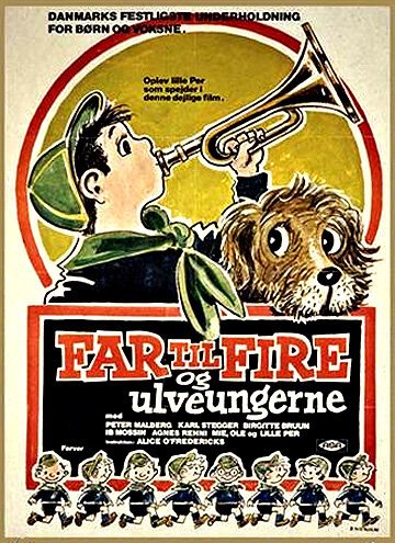 Смотреть фильм Отец четверых и волчата / Far til fire og ulveungerne (1958) онлайн в хорошем качестве SATRip