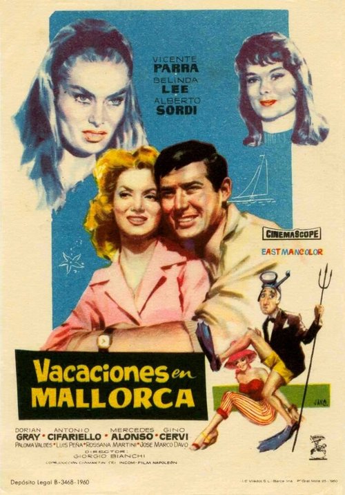 Смотреть фильм Отпуск на Майорке / Brevi amori a Palma di Majorca (1959) онлайн в хорошем качестве SATRip