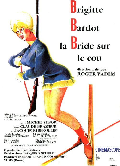 Смотреть фильм Отпустив поводья / La bride sur le cou (1961) онлайн в хорошем качестве SATRip