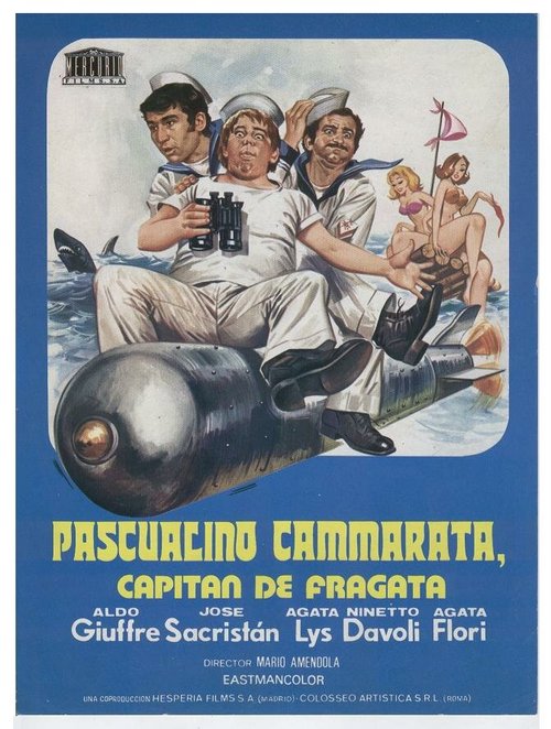 Смотреть фильм Пасквалино Каммарато — капитан фрегата / Pasqualino Cammarata... capitano di fregata (1974) онлайн в хорошем качестве SATRip