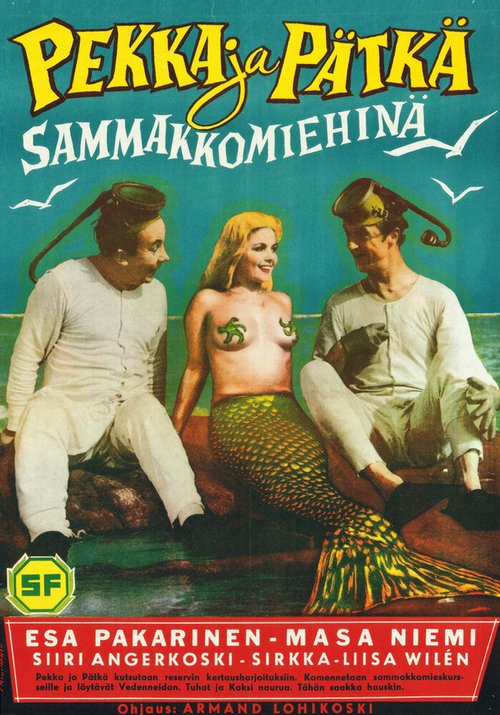 Смотреть фильм Пекка и Пяткя — подводные диверсанты / Pekka ja Pätkä sammakkomiehinä (1957) онлайн в хорошем качестве SATRip