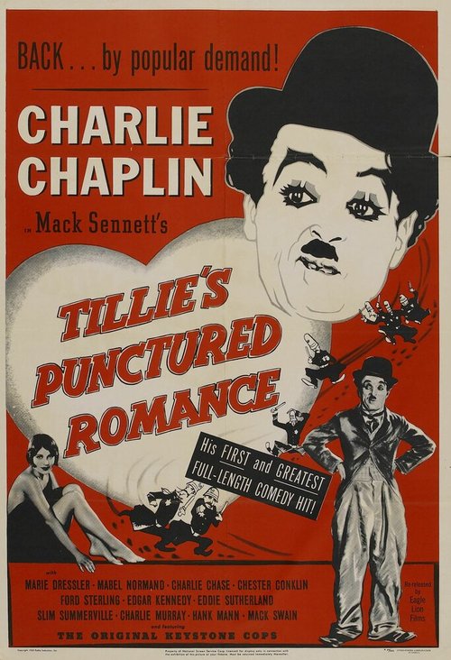 Смотреть фильм Прерванный роман Тилли / Tillie's Punctured Romance (1914) онлайн в хорошем качестве SATRip