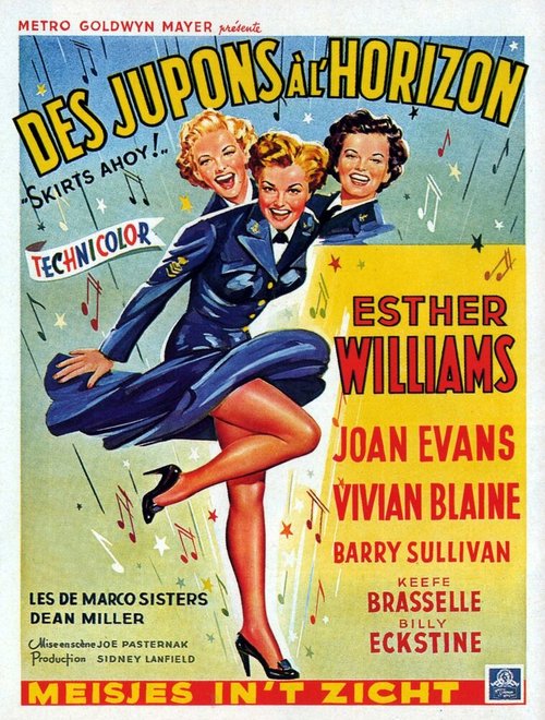 Смотреть фильм Привет, красотки! / Skirts Ahoy! (1952) онлайн в хорошем качестве SATRip