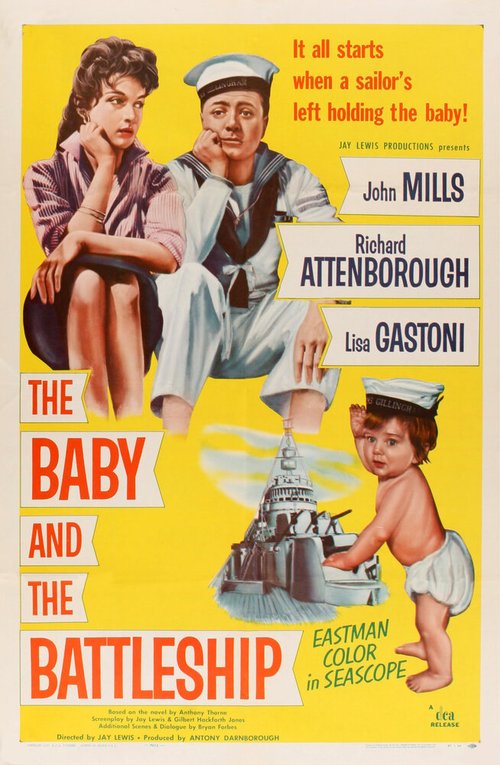Смотреть фильм Ребенок и броненосец / The Baby and the Battleship (1956) онлайн в хорошем качестве SATRip